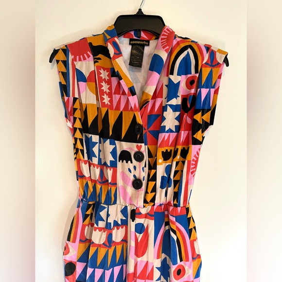Nooworks Magic Suit Congdon Multicolor Abstract Print Top - Picture 2 of 4